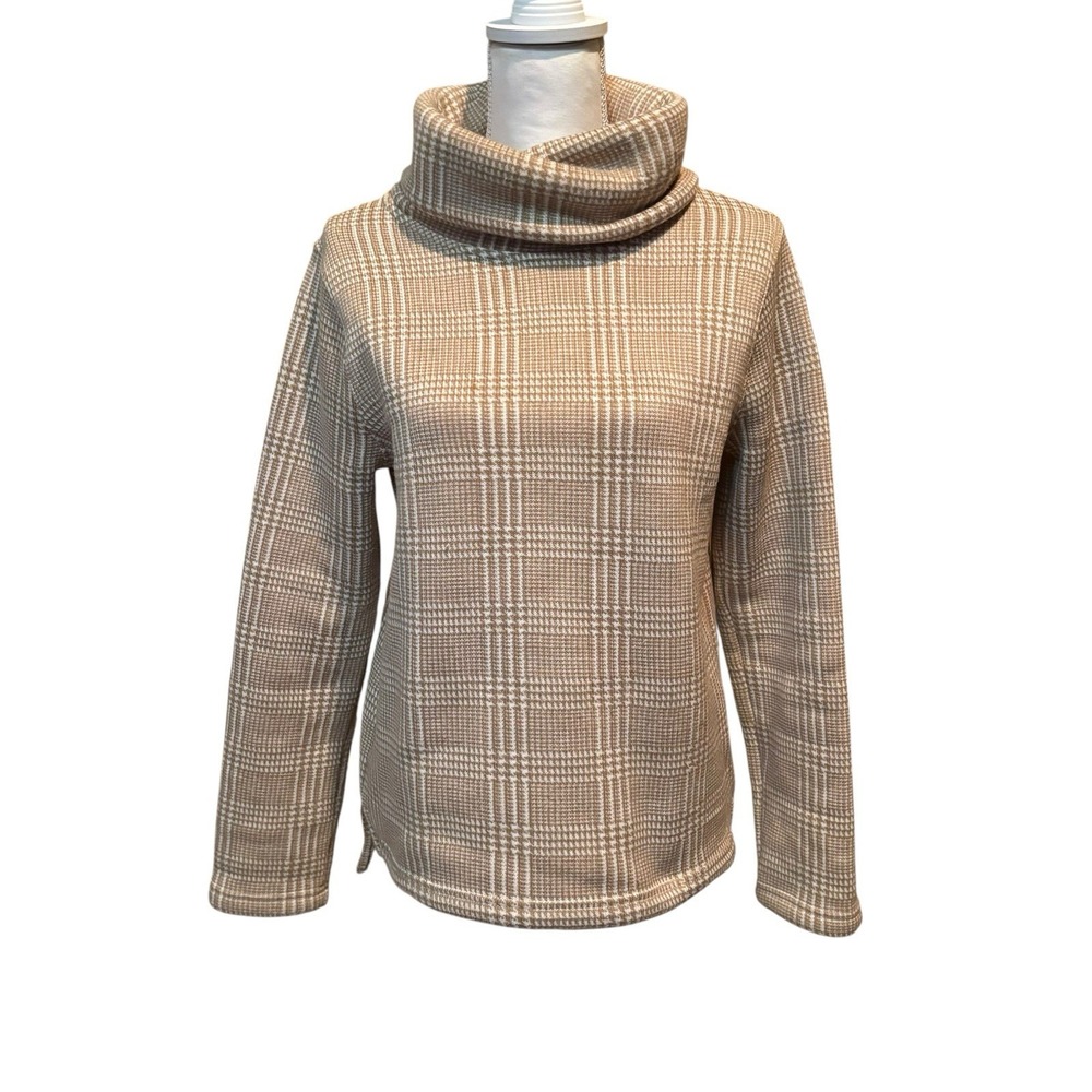 J. Crew Women's‎ Beige Sandstone Long Sleeve Funnelneck Sweater Size Medium